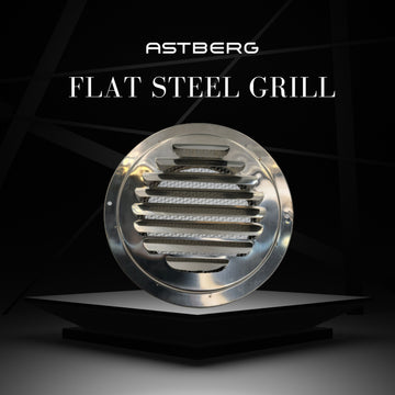 ASTBERG OUTER STEEL PIPE VENT GRILL WITH MESH SS304 150MM 6"