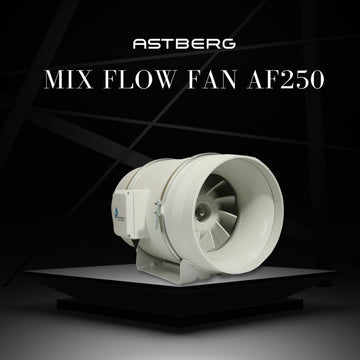 Astberg AF-250P (250mm/10) (1405CMH/826CFM)Silent mix flow / Inline fan / Duct fan / Inline duct fan / Fresh Air Ventilation System