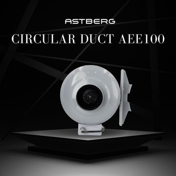 Astberg AEE100 POWDER COATED CIRCULAR INLINE DUCT VENTILATION FAN 100MM 4" 290CMH 170CFM