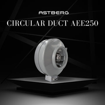 ASTBERG POWDER COATED CIRCULAR INLINE DUCT VENTILATION EXHAUST FAN AEE250 1060CMH 250MM 10"