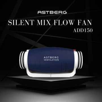 ASTBERG SUPER SILENT MIXFLOW INLINE DUCT VENTILATION FAN ADD-200P 200MM 8" 840 CMH