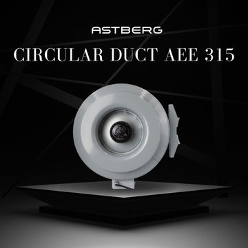 ASTBERG POWDER COATED CIRCULAR INLINE DUCT VENTILATION EXHAUST FAN AEE315 1660CMH 315MM 12"