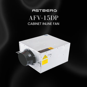 ASTBERG SILENT BOX TYPE DUCT VENTILATION FAN INLINE CABINET FANS WITH DUST FILTER AFV-15D 370CMH