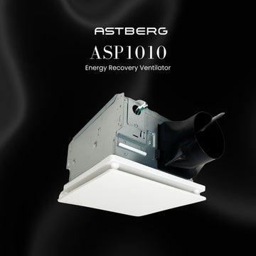 ASTBERG HEAVY DUTY METAL CEILING EXHAUT VENTILATION FAN CASSATE EXHAUT ASP1010 100MM/4" 200CMH