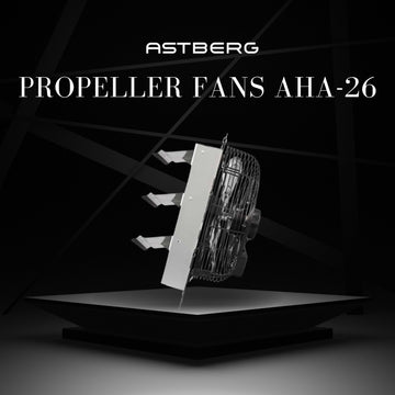 Astberg AHA26 POWDER COATED PROPELLER WALL EXHAUST VENTILATION FAN WITH SHUTTERS 9350CMH
