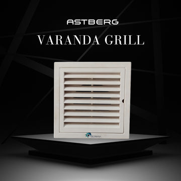 Astberg ABS OUTER SQUARE GRILL WITH MESH 150MM 6"