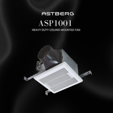 ASTBERG METAL HEAVY DUTY SILENT CEILING MOUNTED CASSTTE EXHAUST VENTILATION FAN ASP1001 170CMH 100MM 4"