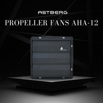 Astberg AHA12 10X10 POWDER COATED PROPELLER WALL EXHAUST VENTILATION FAN WITH SHUTTERS 590CMH