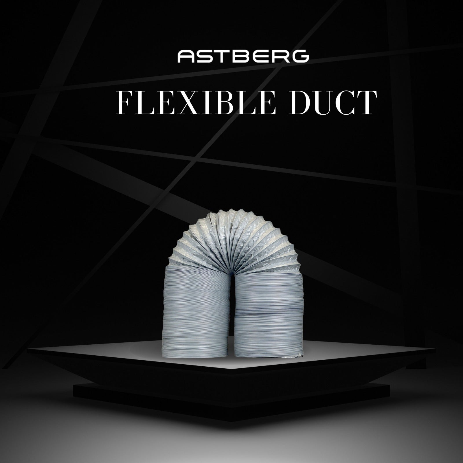 ASTBERG PVC FLEXIBLE INSULATED DUCT PIPE 100MM 4" 32 10MTR