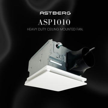 ASTBERG HEAVY DUTY METAL CEILING EXHAUST VENTILATION FAN CASSATE EXHAUST ASP1010 100MM/4" 200CMH