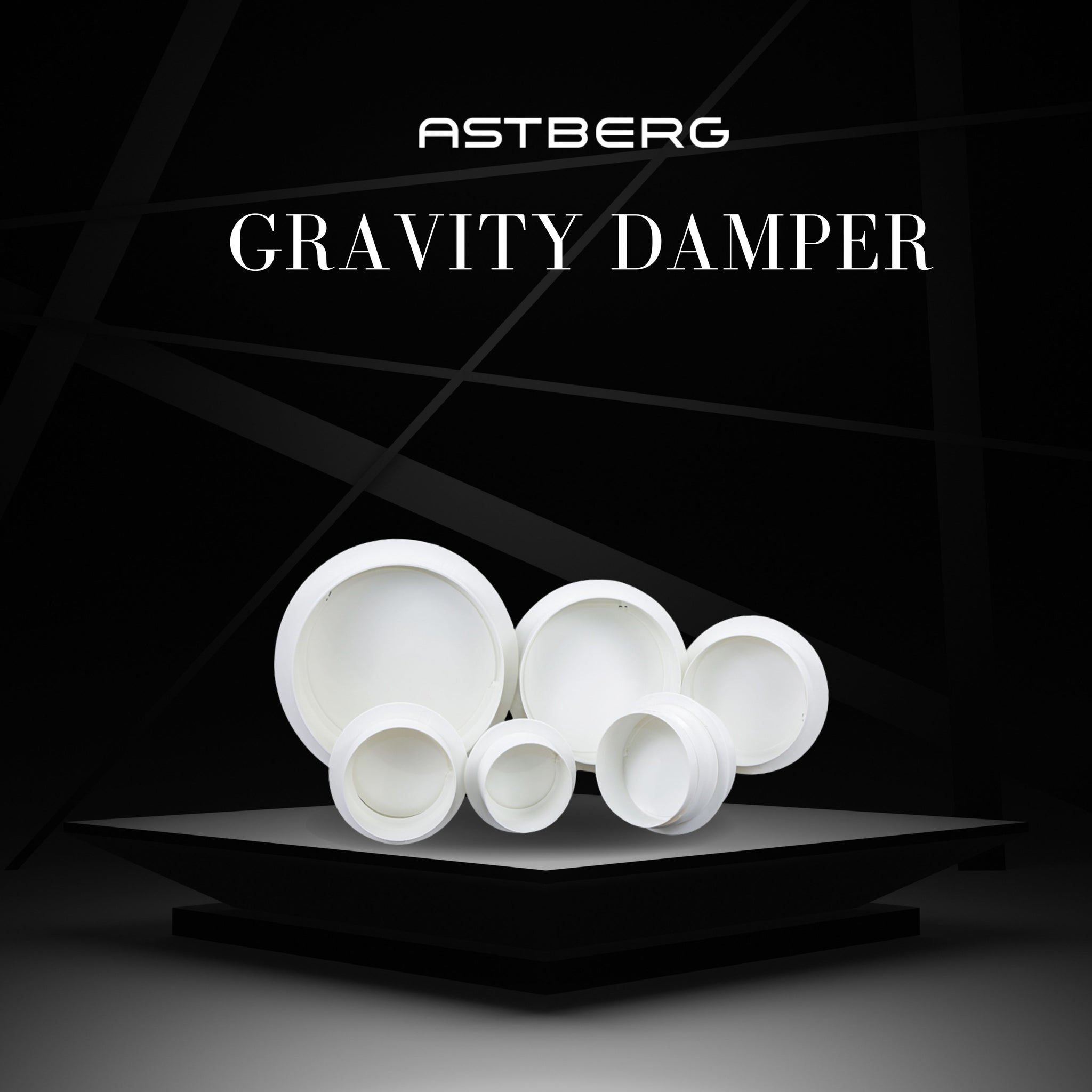 ASTBERG ABS AIR FRESH PIPELINE GRAVITY DAMPER AGD 150MM/6"