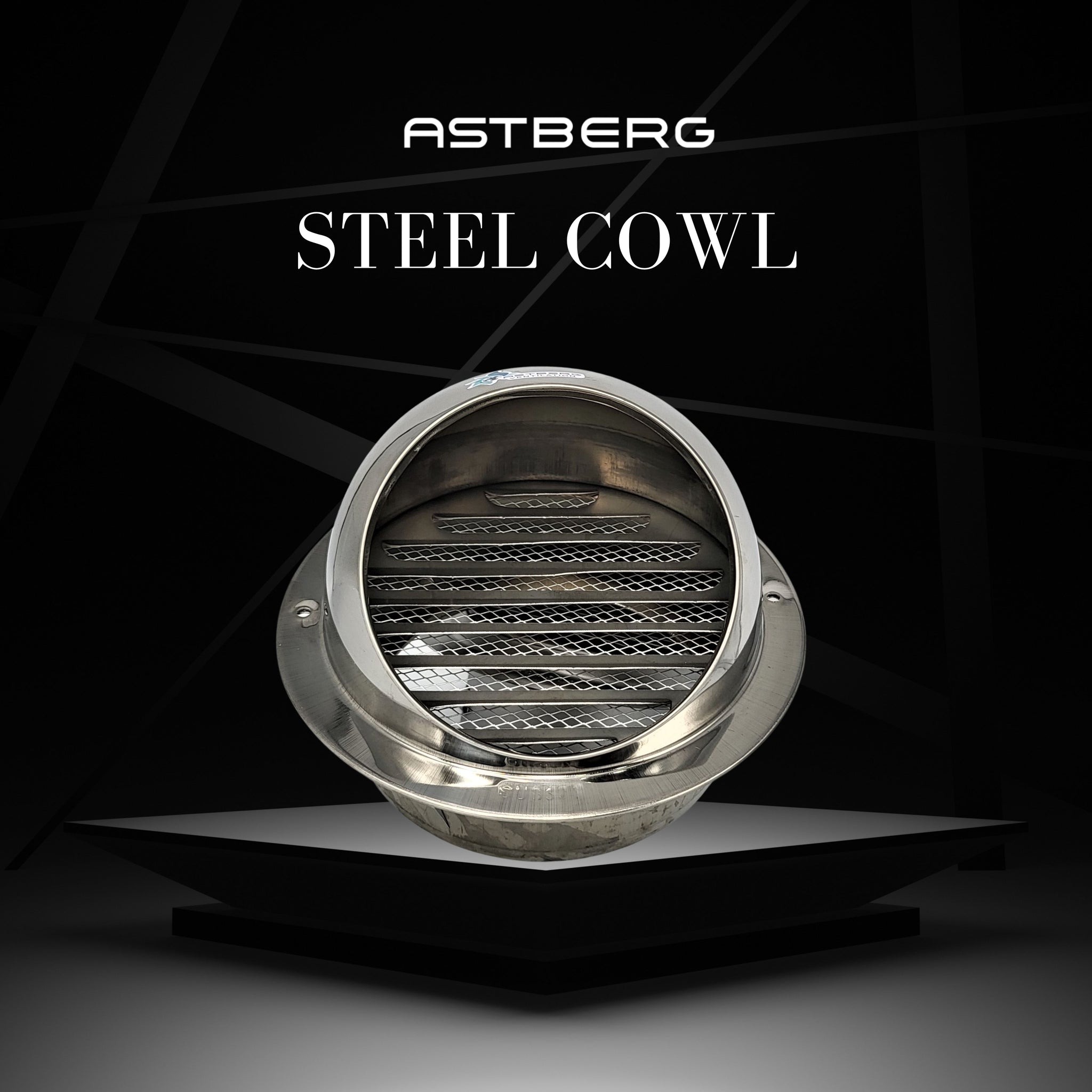 Astberg Outer Cowl Steel (250mm/10") Chimney Outer Cowl/Outer Cowl with Mesh/Duct Pipe Cover/Wall Vent Cover/Vent Cap