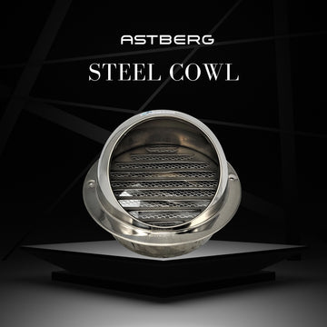 Astberg Outer Cowl Steel (250mm/10") Chimney Outer Cowl/Outer Cowl with Mesh/Duct Pipe Cover/Wall Vent Cover/Vent Cap
