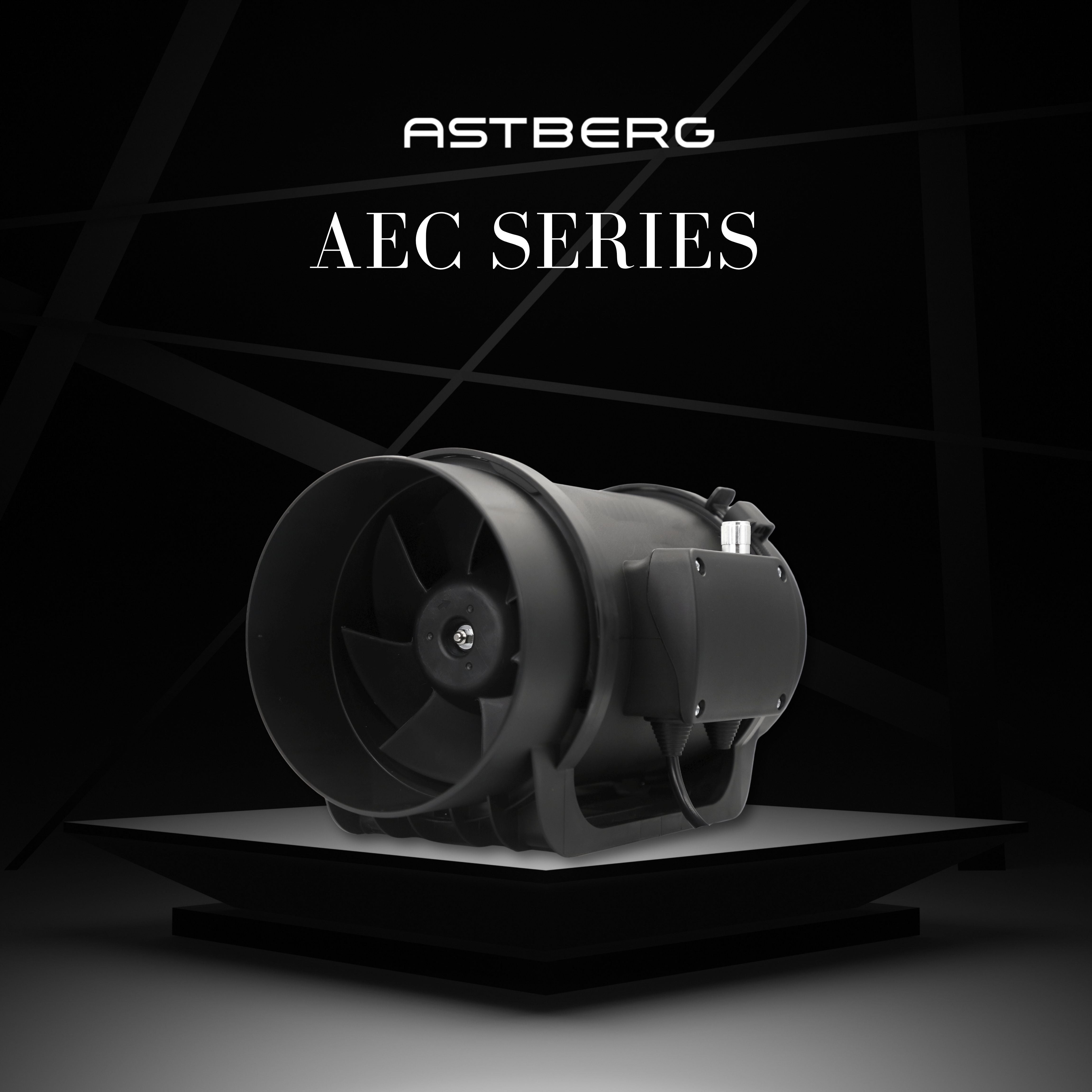 ASTBERG EC MOTOR SILENT MIXFLOW INLINE DUCT VENTILATION FAN WITH REGULATOR AEC160  20-798CMH 160MM