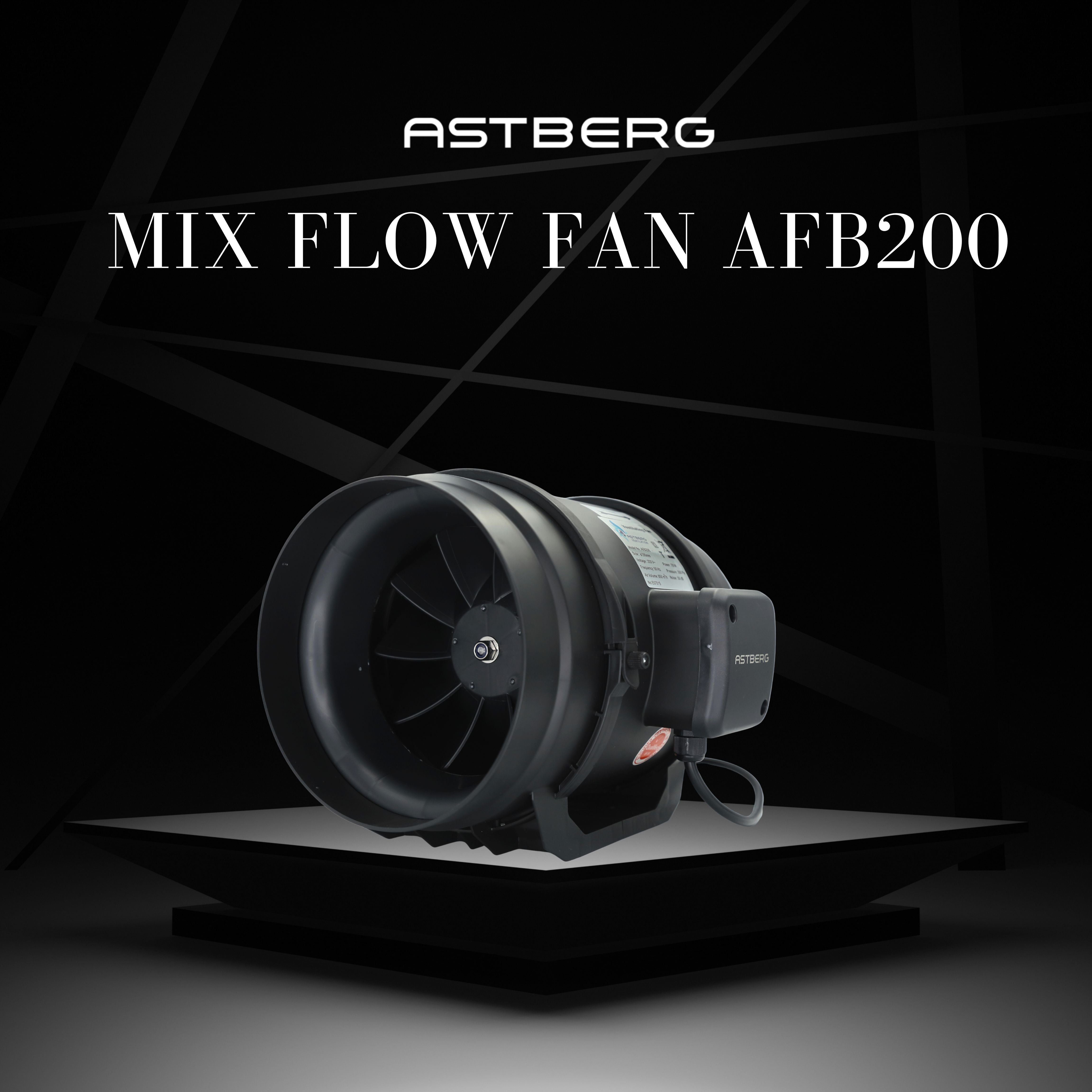 ASTBERG SILENT MIXFLOW INLINE DUCT VENTILATION EXHAUST FAN