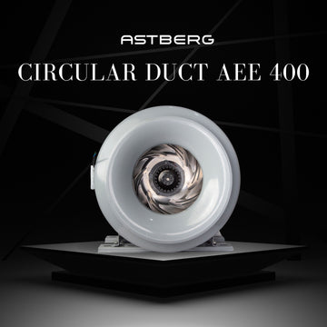 ASTBERG POWDER COATED CIRCULAR INLINE DUCT VENTILATION EXHAUST FAN AEE400 2500CMH 400MM 16"