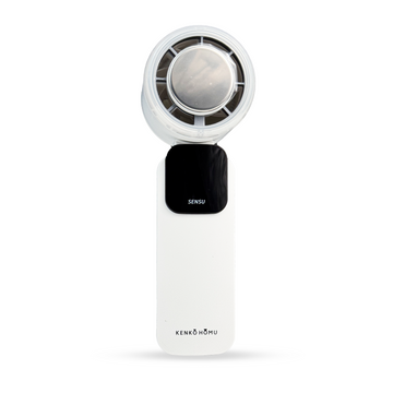 Astberg KENKO HOMU SENSU HAND FAN WHITE, 13000 RPM WITH COOL TOUCH, 5000 mAh TYPE-C RECHARGEABLE [ UPTO 14 HOURS ] 199- SPEED GEAR FOR TRAVEL,OFFICE, MAKEUP & OUTDOOR KENKO HOMU A JAPANESE LIVING