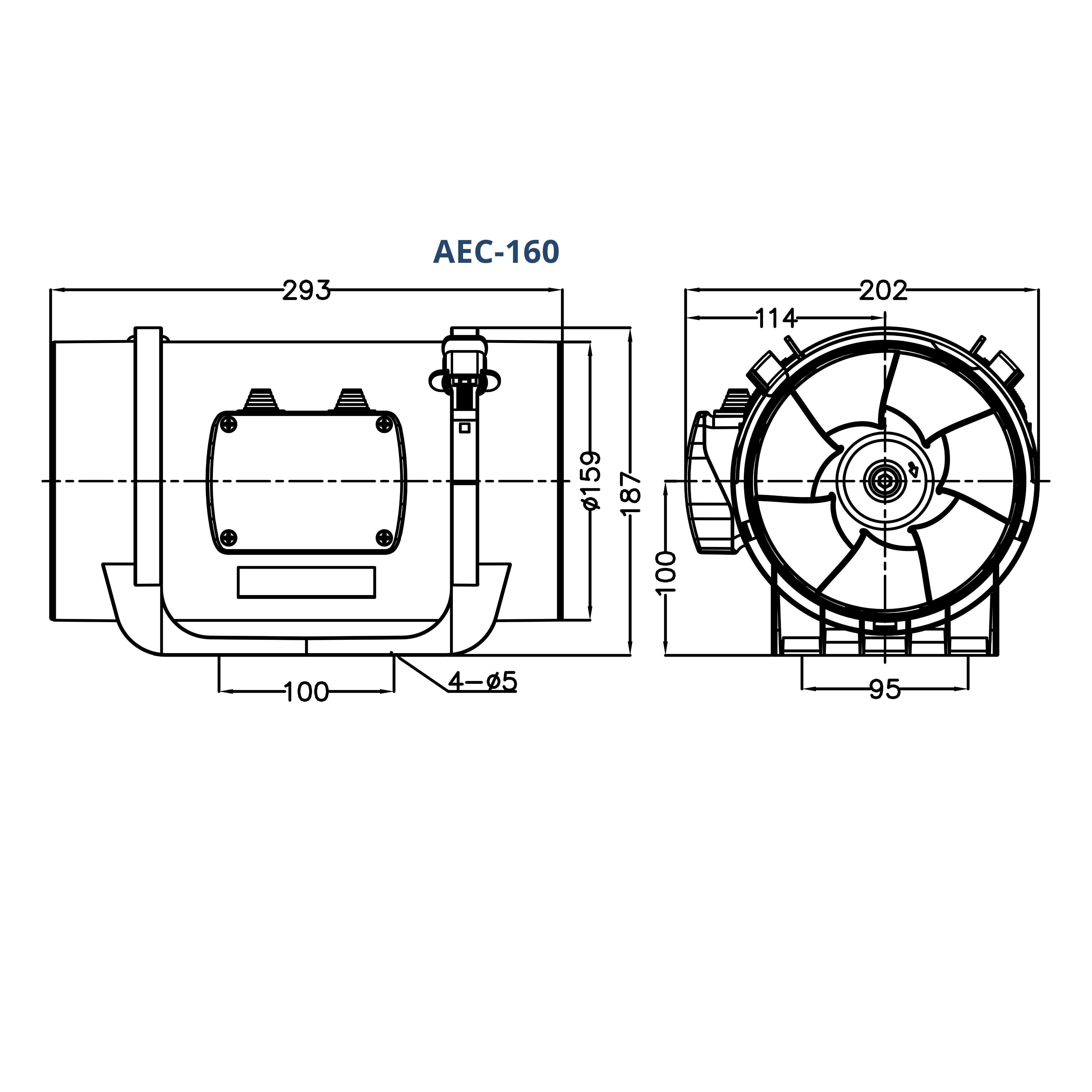 ASTBERG EC MOTOR SILENT MIXFLOW INLINE DUCT VENTILATION FAN WITH REGULATOR AEC160  20-798CMH 160MM