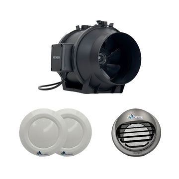 ASTBERG 80-120 SQ. WASHROOM INLINE DUCT VENTILATION SYSTEM HORIZONTAL DUCT UPTO 25FT-30FT