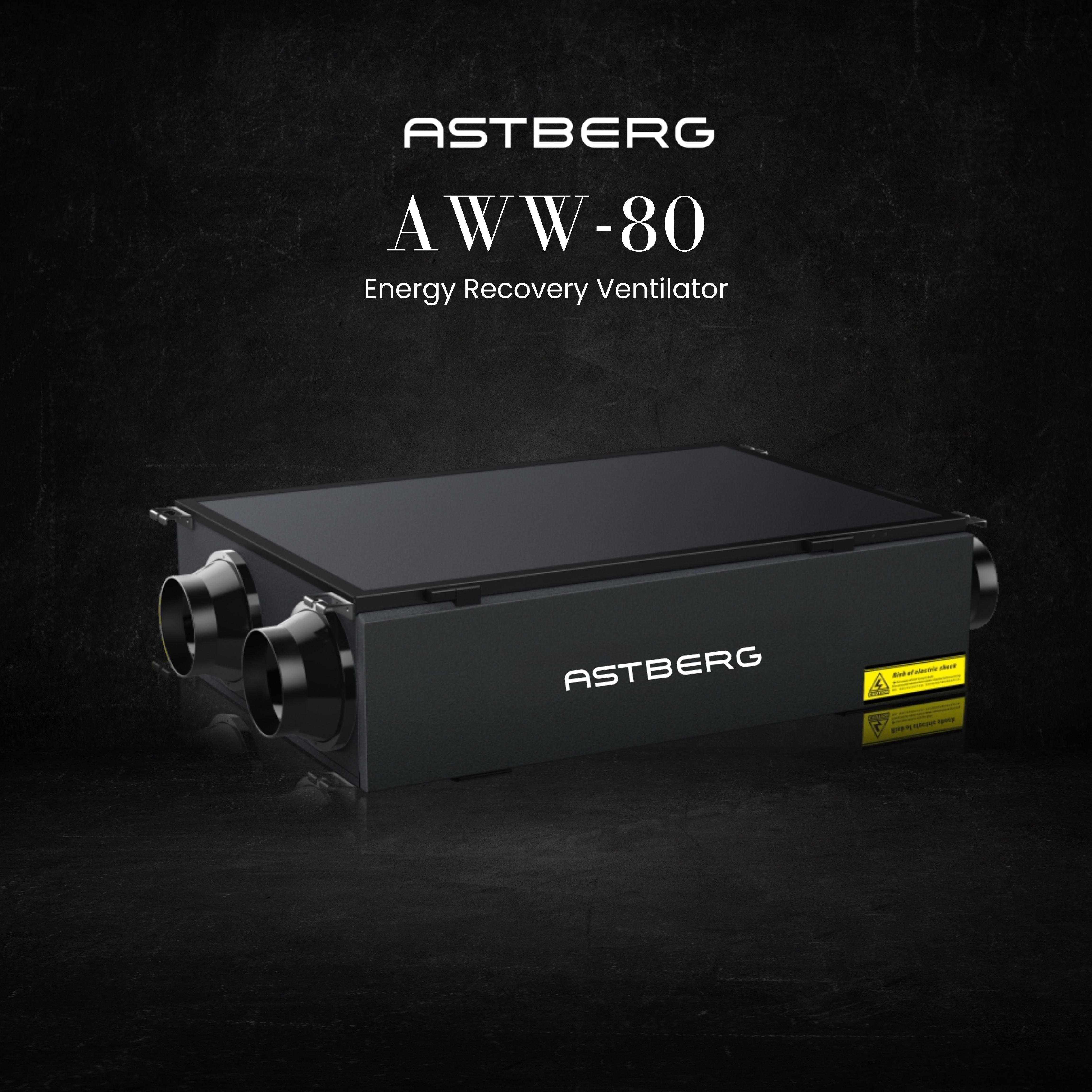 ASTBERG ERV HRV ENERGY/HEAT RECOVERY FRESHAIR VENTILATION HEPA CARBON DUST FILTER AWW80TH 800CMH