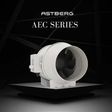 ASTBERG EC MOTOR SILENT MIXFLOW CIRCULAR INLINE VENTILATION FAN WITH REGULATOR AND VARIABLE SPEED AEC150 530CMH 150MM 6"