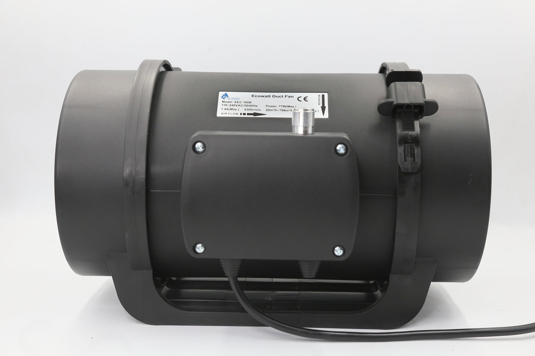 ASTBERG EC MOTOR SILENT MIXFLOW INLINE DUCT VENTILATION FAN WITH REGULATOR AEC160  20-798CMH 160MM