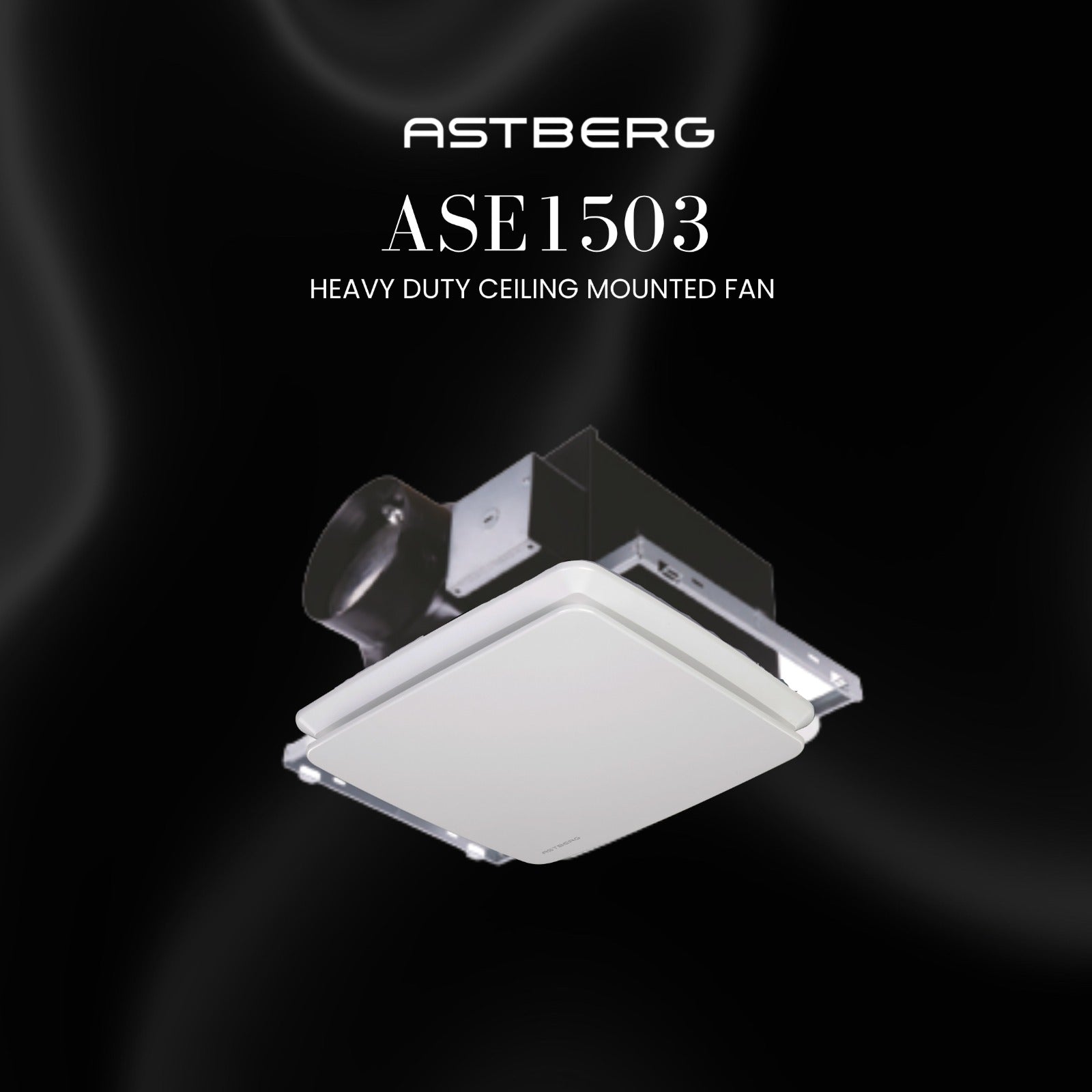ASTBERG HEAVY DUTY SILENT CEILING MOUNTED EXHAU FAN ASE1503 300CMH 6"