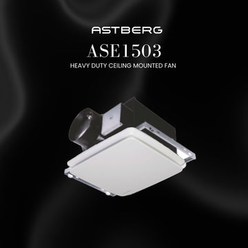 ASTBERG HEAVY DUTY SILENT CEILING MOUNTED EXHAU FAN ASE1503 300CMH 6"