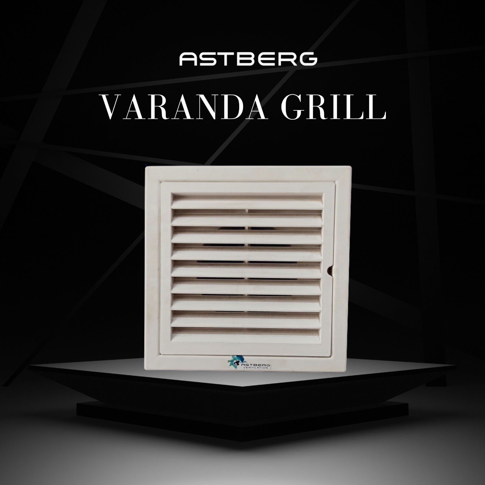 Astberg ABS OUTER SQUARE GRILL WITH MESH  150MM 6"