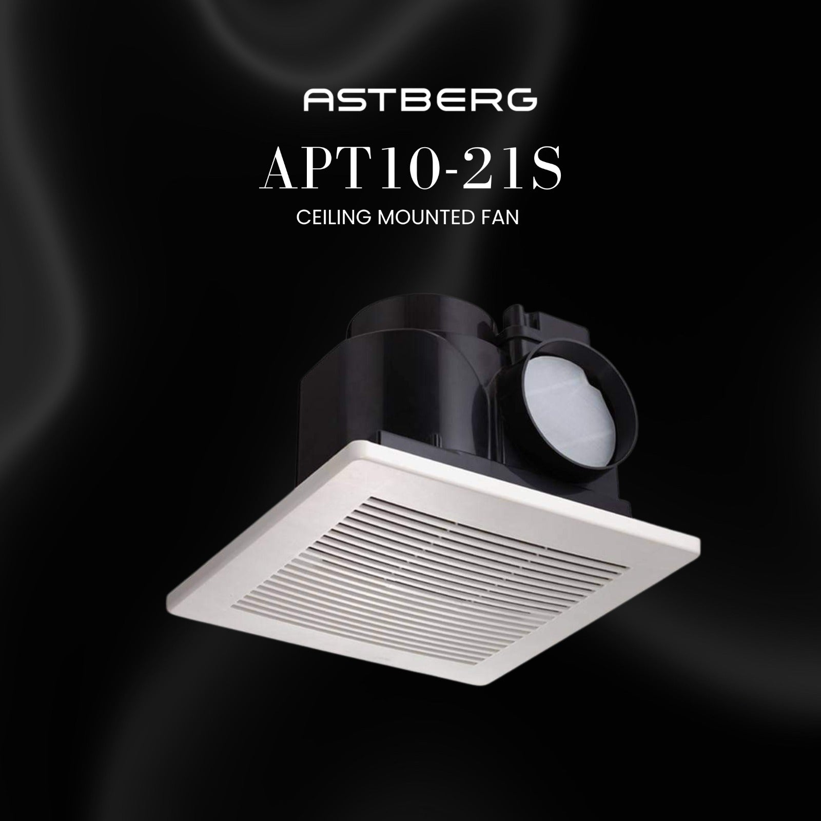 Astberg Ceiling Mounted Cassette Exhaust Fan APT10-21 (100mm/4) (150CMH/88CFM)