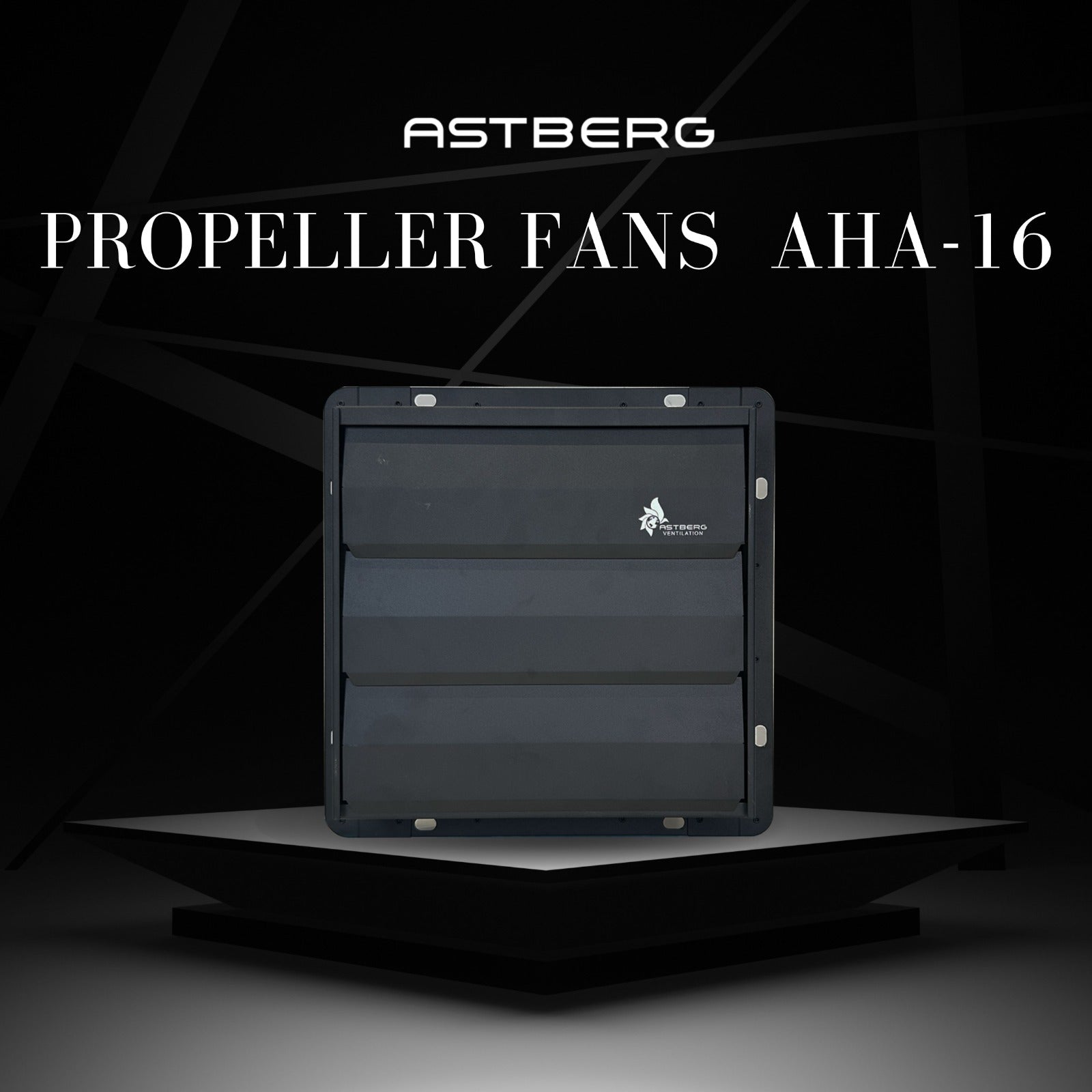 Astberg AHA16 14X14 POWDER COATED PROPELLER WALL EXHAUST VENTILATION FAN WITH SHUTTERS 1180CMH