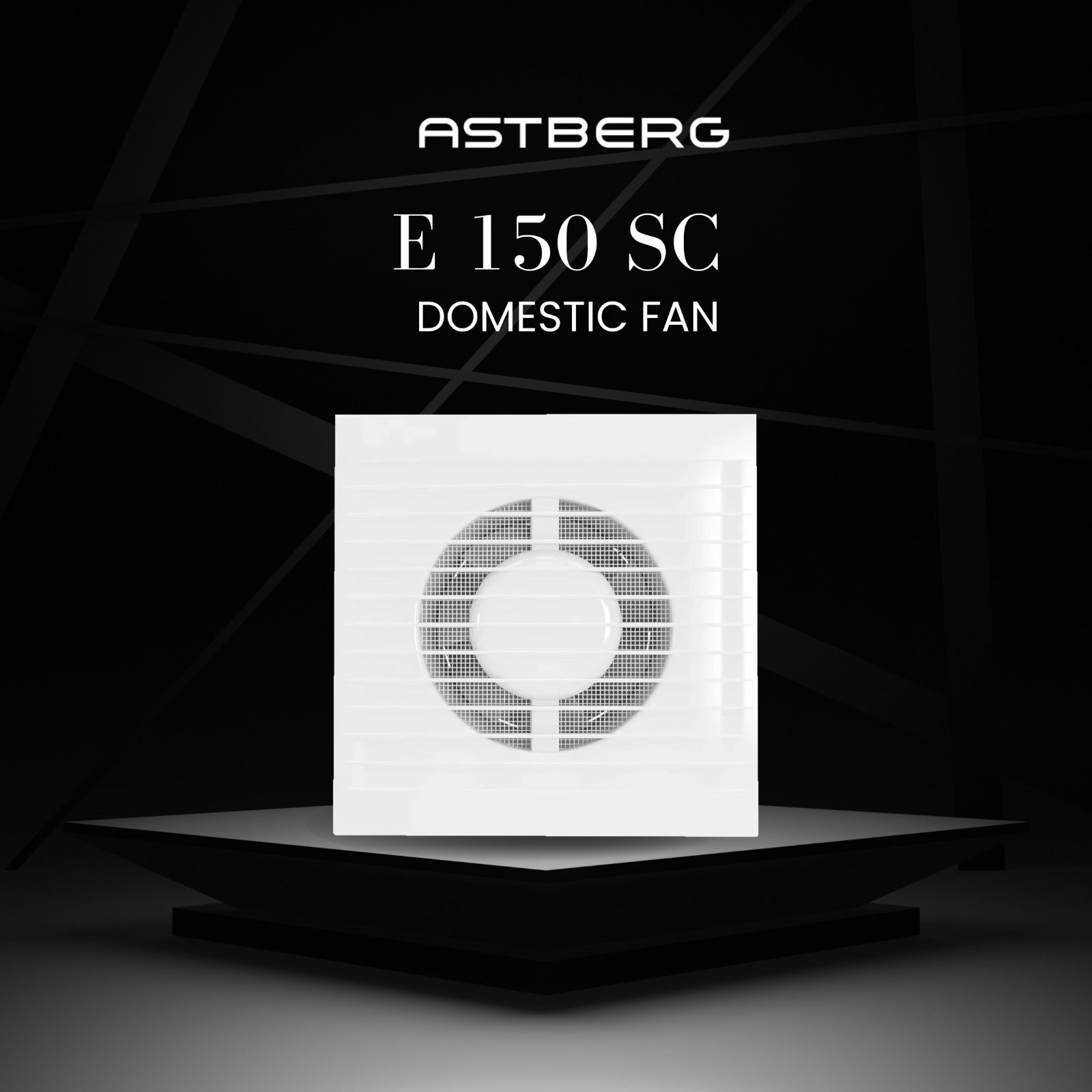 ASTBERG E150 SC PIPE/WALL/CEILING EXHAUST VENTILATION FAN 250CMH 150MM 6"