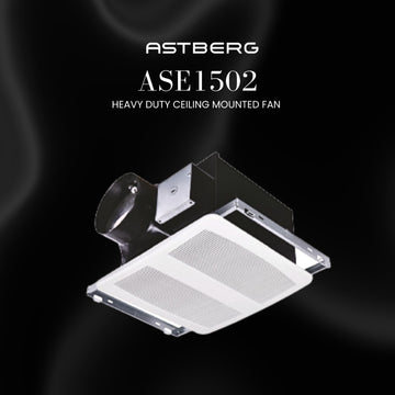 ASTBERG HEAVY DUTY METAL CEILING EXHAUST VENTILATION FAN CASSATE EXHAUST 150MM 260CMH
