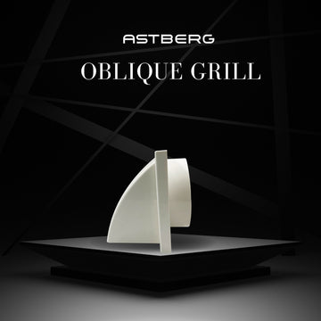 ASTBERG AIR OBLIQUE OUTER VENT CAP GRILL WITH MESH 100MM