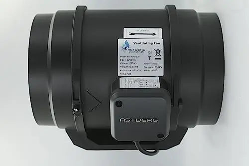 Astberg Afb200 (200Mm/8) (850Cmh/500Cfm) Silent mix flow / Inline fan / Duct fan / Inline duct fan / Fresh Air Ventilation System - Astberg Ventilation