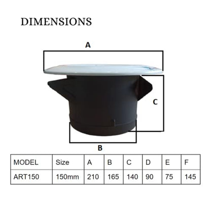 Astberg Rotating Grill Diffuser Ducting Cover/Exhaust Supply Ceiling/Diffuser Exhaust/Pipe Diffuser/Supply Valve/Air Vent/Ventilation Ducting Hose Cover/Diffuser/Ceiling Vent (150mm/6")