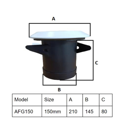 Astberg ABS Fancy Grill (150mm/6") Fancy Grill/Ceiling Grill/Ventilation Ducting Hose Cover/Air Vent Valve/Ceiling Diffusers/Vent Cap