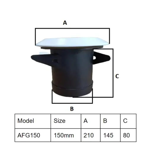 Astberg ABS Fancy Grill (150mm/6") Fancy Grill/Ceiling Grill/Ventilation Ducting Hose Cover/Air Vent Valve/Ceiling Diffusers/Vent Cap - Astberg Ventilation