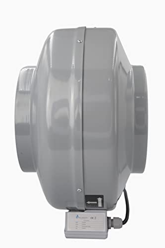 Astberg AEE200 Powder Coated (200mm/8inch)(1020CMH/600CFM) Silent mix flow / Inline fan / Duct fan / Inline duct fan / Fresh Air Ventilation System