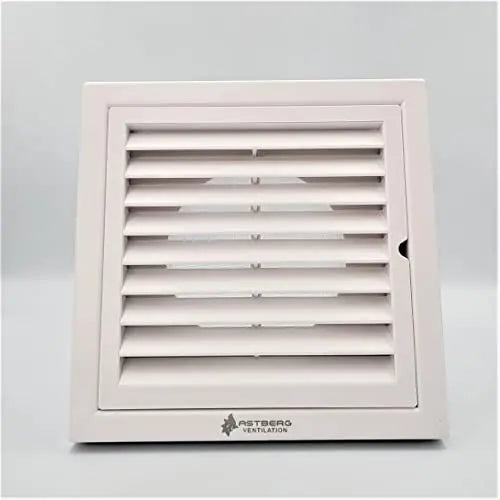 Astberg Outer Grill Abs 6" (150Mm)/Square Grill/Grill With Mesh/Pipe Grill/Chimney Grill/Exhaust Outer Lowers/Vent Cap/Vent Grill, White - Astberg Ventilation