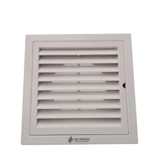 Astberg Outer Grill Abs 6" (150Mm)/Square Grill/Grill With Mesh/Pipe Grill/Chimney Grill/Exhaust Outer Lowers/Vent Cap/Vent Grill, White - Astberg Ventilation