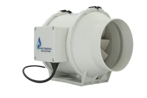 Astberg Af125 (125Mm/ 5") (284Cmh/167Cfm) Silent mix flow / Inline fan / Duct fan / Inline duct fan / Fresh Air Ventilation System