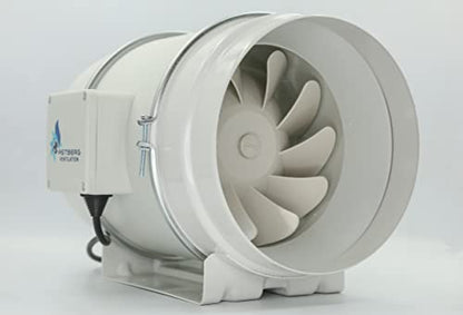 Astberg AF200 (200mm/8) (840CMH/494CFM) Silent mix flow / Inline fan / Duct fan / Inline duct fan / Fresh Air Ventilation System