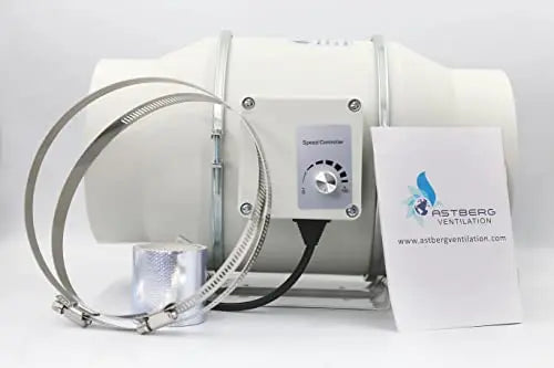 Astberg AEC150 Quiet Inline Duct Fan with 0-100% Variable Speed controller (20-530CMH) Energy Efficient EC Motor Silent  (150mm)… - Astberg Ventilation