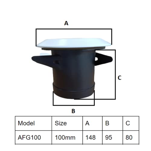 Astberg ABS Fancy Grill (100mm/4) Fancy Grill/Ceiling Grill/Ventilation Ducting Hose Cover/Air Vent Valve/Ceiling Diffusers/Vent Cap