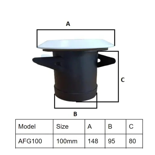 Astberg ABS Fancy Grill (100mm/4) Fancy Grill/Ceiling Grill/Ventilation Ducting Hose Cover/Air Vent Valve/Ceiling Diffusers/Vent Cap - Astberg Ventilation