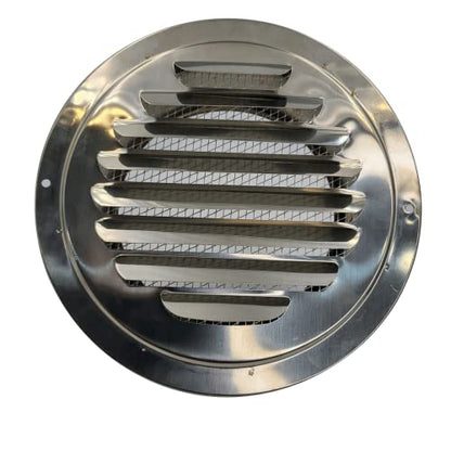 Astberg Outer Grill Steel (100mm/4") Grill with Bird Mesh, Exhaust Vent, Chimney Grill (SS304) Steel