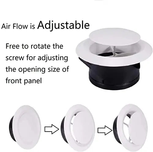 Astberg Diffusers ABS (125mm/5) Ducting Cover/Exhaust Supply Ceiling/Diffuser Exhaust/Pipe Diffuser/Air Vent/Diffuser - Astberg Ventilation