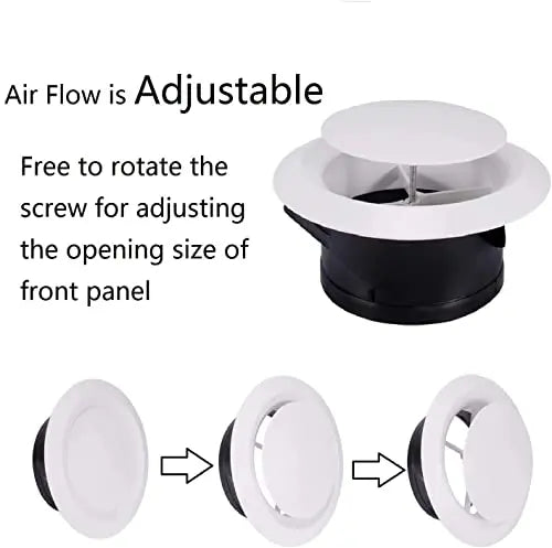 Astberg Diffusers ABS (100mm/4") Ducting Cover/Exhaust Supply Ceiling Diffuser/Exhaust Supply Valve/Air Vent/Size 4 Inches (100 mm) - Astberg Ventilation
