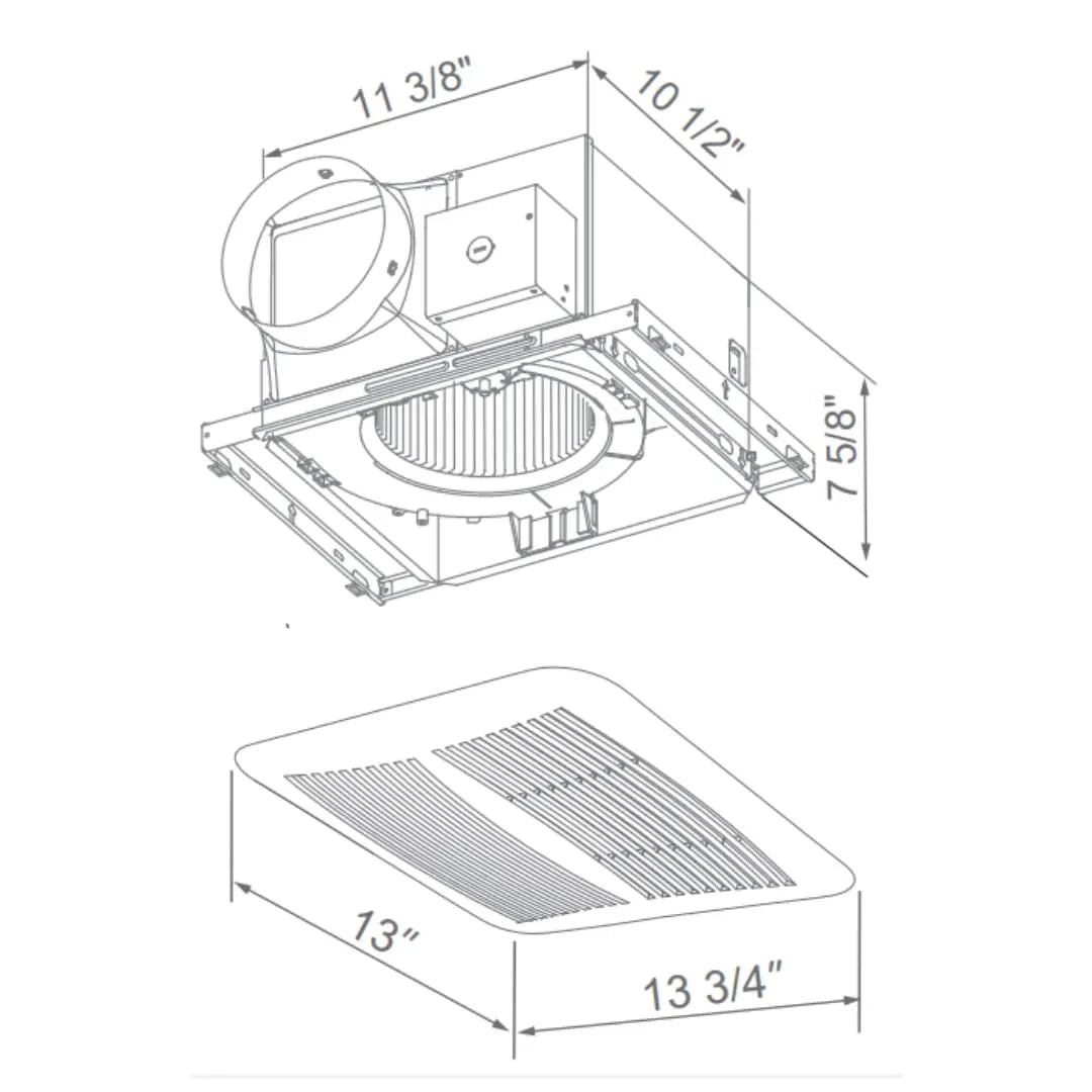 Astberg Heavy Duty Ceiling Mounted Exhaust Metal ASE 1501 (150mm/6) (260CMH) - Astberg Ventilation